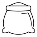 Open sack icon, outline style