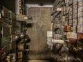 Old abandoned bank Safe deposit box area