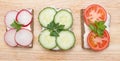 Healthy open sandwiches Royalty Free Stock Photo