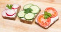 Healthy open sandwiches Royalty Free Stock Photo