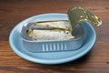 Open sardine can Royalty Free Stock Photo