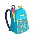 Open School Bag with Stationary Element Accessory