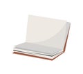 Open school notebook icon in flat style Royalty Free Stock Photo