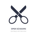 open scissors icon on white background. Simple element illustration from Tools and utensils concept Royalty Free Stock Photo