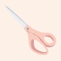 Open scissors isolated cut stationery. Haircut sharp tool. Scissors trim office tool Vector Illustration Royalty Free Stock Photo