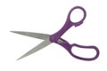 Open scissors on white with clipping path