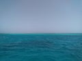 Cruise and view the horizon of the crystal turquoise red sea, sea panorama