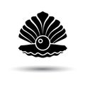 Open Seashell Icon Royalty Free Stock Photo