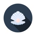 Open Seashell Icon Royalty Free Stock Photo