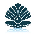 Open Seashell Icon Royalty Free Stock Photo