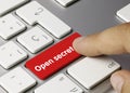 Open secret - Inscription on Red Keyboard Key Royalty Free Stock Photo