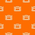 Open semicircular window frame pattern vector orange