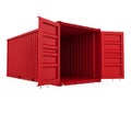 Open Shipping Container Isolated Royalty Free Stock Photo