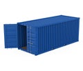 Open Shipping Container Isolated Royalty Free Stock Photo