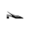 Open shoes black glyph icon. Pictogram for web page, mobile app, promo.