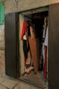 An open shop on Daniel Street Arab market on a rainy day near the Yafo Gate in the old city of Jerusalem, in Israel