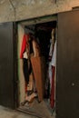 An open shop on Daniel Street Arab market on a rainy day near the Yafo Gate in the old city of Jerusalem, in Israel