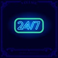 Open Shop 24/7 Neon light sign.