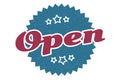 open sign. open vintage retro label. Royalty Free Stock Photo