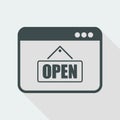 Open signboard store icon Royalty Free Stock Photo