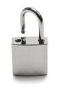 Open Silver Padlock Front Royalty Free Stock Photo