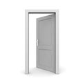 Open Single Grey Door