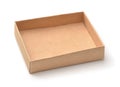 Open small flat brown paper box