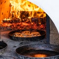 Open small pies are baked in the oven in front of a strong fire. The traditional Udmurt dish Perepechi.