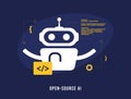 Open Source AI Tools and Projects concept. Open-source Artificial Intelligence Software for code creation, creating Royalty Free Stock Photo