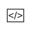 Open source business vector icon in flat style. Api programming Royalty Free Stock Photo