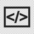 Open source business vector icon in flat style. Api programming Royalty Free Stock Photo