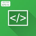 Open source business vector icon in flat style. Api programming Royalty Free Stock Photo