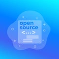 Open source code, vector icon Royalty Free Stock Photo