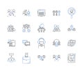 Open Source line icons collection. Collaborative, Community, Innovative, Transparent, Accessible, Integrated, Piering