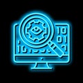 open source software neon glow icon illustration Royalty Free Stock Photo