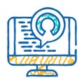 open source tech enthusiast icon doodle illustration Royalty Free Stock Photo