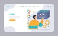 Open source web banner or landing page. Software with code available Royalty Free Stock Photo