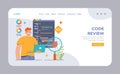 Open source web banner or landing page. Software with code available Royalty Free Stock Photo