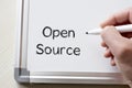 Open source written on whiteboard Royalty Free Stock Photo
