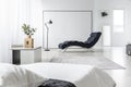 Open space with chaise lounge