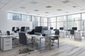 Open space office environment, corner Royalty Free Stock Photo