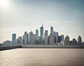 open space with skyscrapers buildings, business concept