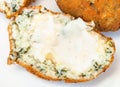 Open spinach stuffed rice balls arancini