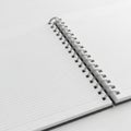 Open Spiral Bound Notebook with Lined Pages on White Background notepad Royalty Free Stock Photo