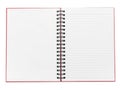 Open spiral notebook with blank pages Royalty Free Stock Photo