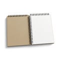 Open spiral notebook isolated on white background Royalty Free Stock Photo