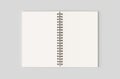 Open spiral notebook page isolated on white background Royalty Free Stock Photo