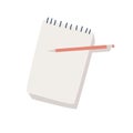 Open spiral notepad and pencil. You can make any entries in it. Productive day and productive life concept