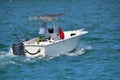 Open sport fishing boat on the florida intra-coastal waterway Royalty Free Stock Photo