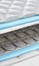 Open spring and foam - latex bonnell mattress cross section Royalty Free Stock Photo